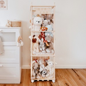 Fodoss 53 In Wooden Stuffed Animal Organizer – Zoo-Themed Storage for Plush Toys, Kids’ Room, Nursery, Playroom, Space-Saving Toy Holder - 1 of 4