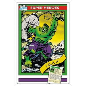 Trends International Marvel Trading Cards - Hulk Framed Wall Poster Prints - 1 of 4