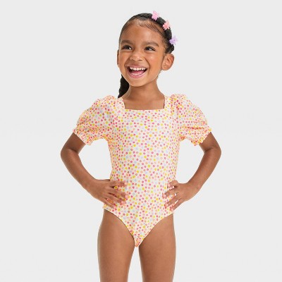 Toddler Girls' Puff Sleeve One Piece Swimsuit - Cat & Jack™