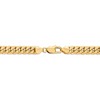Black Bow Jewelry Men's 7.3mm 14k Yellow Gold Hollow Cuban Curb Chain Necklace - 4 of 4