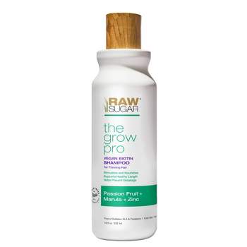 Raw Sugar Grow Pro Vegan Biotin Shampoo Infused with Passion Fruit + Zinc + Marula - 18 fl oz