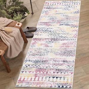 Boho Rug Washable Rug Non Slip, Soft Non Shedding Indoor Carpet - 1 of 4