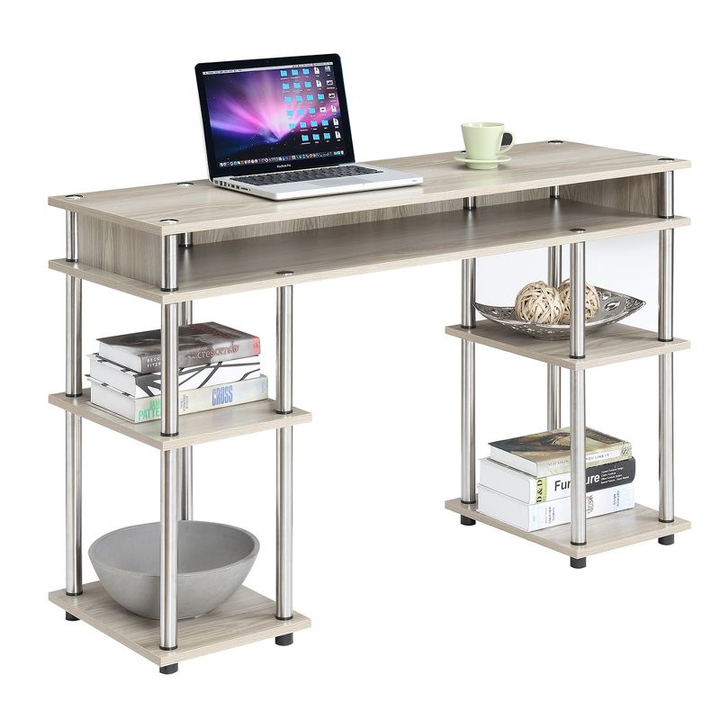 Breighton Home Harmony Office No Tools Writing Desk with Shelves, 3 of 14