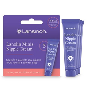 Lansinoh Lanolin Nipple Cream Breastfeeding Essentials - 0.25oz/3pk - 1 of 4