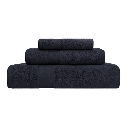 Black and best sale blue towels