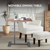Height-Adjustable Side Table with Hidden Wheels, Mobile Standing Desk with Tilting Split Top for Office, Sofa & Care Bed - 4 of 4