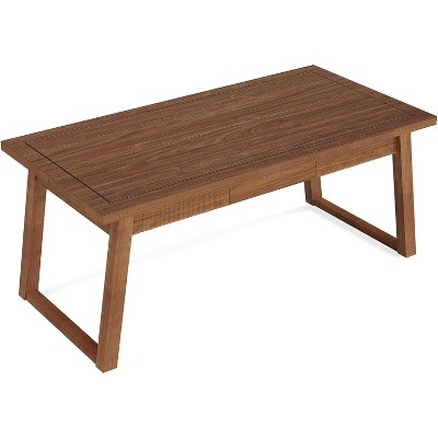 Tribesigns Home Office Executive Desk, 55 Inches Wood Computer Desk with Drawer, Mid-Century Study Writing Table Workstation Furniture
