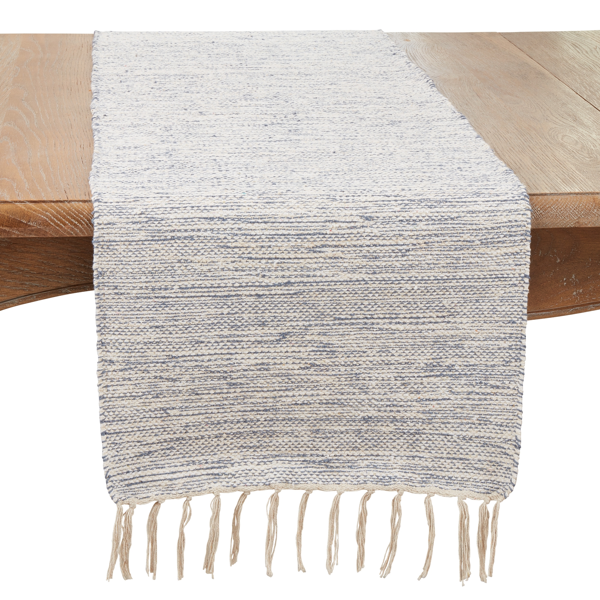 Saro Lifestyle Crafted Handloom Table Runner, 16"x90", Blue