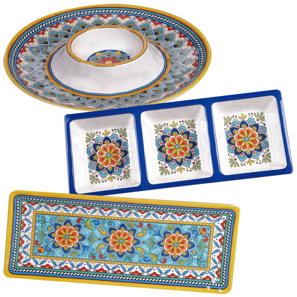 3pc Melamine Portofino Hostess Set - Certified International