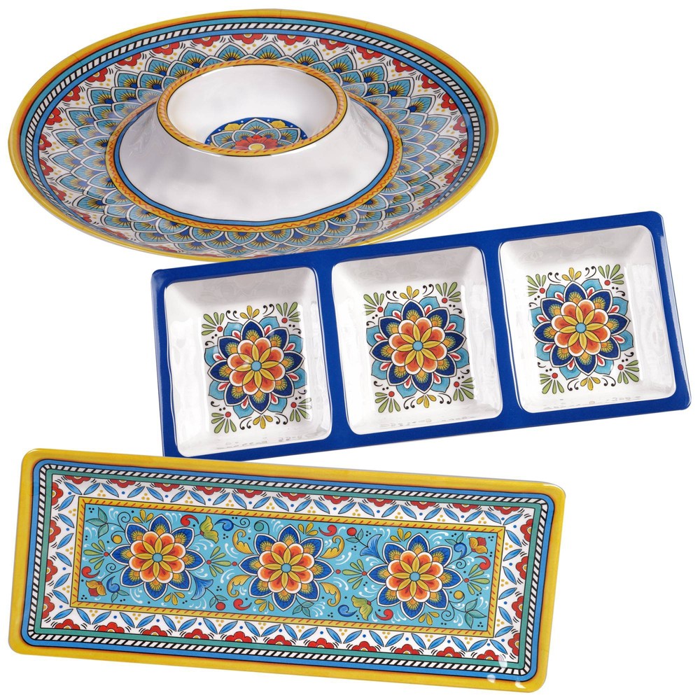 Photos - Serving Pieces Certified International 3pc Melamine Portofino Hostess Set  