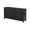VYNXARIA Luxurious Black Four-Door Sideboard with Honeycomb Patterned Doors ¨C Ample Storage Solution for Study, Entrance, and Living Room. - 4 of 4