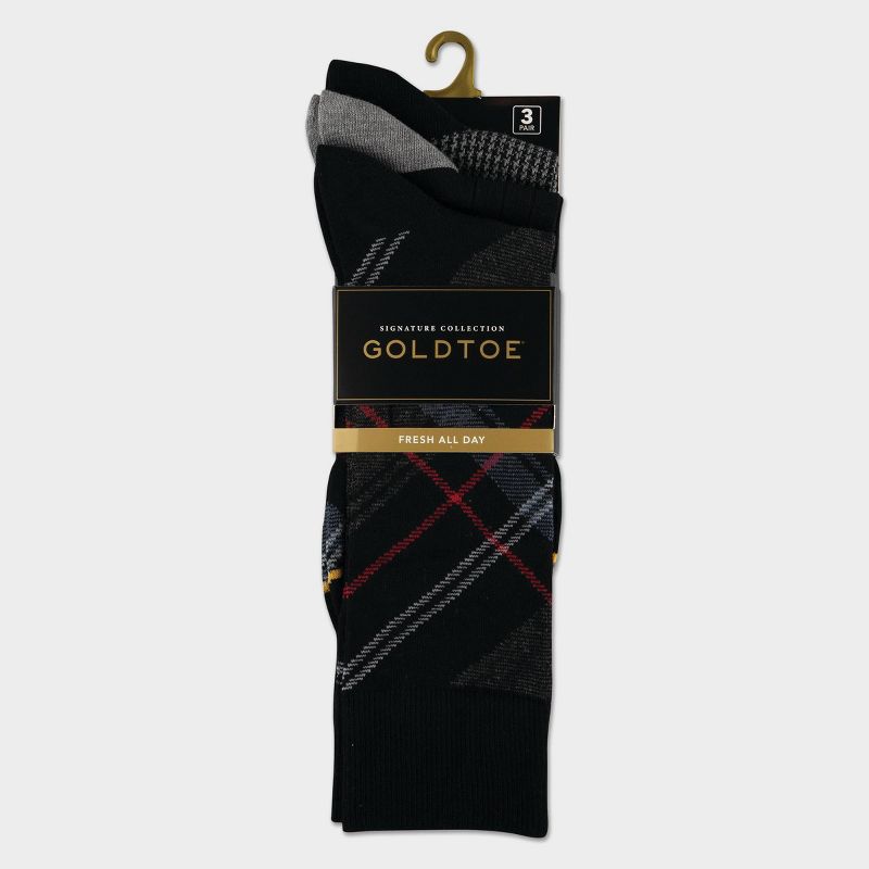 Signature Gold by GOLDTOE Men's Plaid Crew Socks 3pk - 6-12.5, 3 of 4