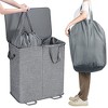 Generic Double Laundry Hamper with Lid and Removable Laundry Bags - 4 of 4