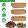 NewHome "3Pcs Coco Liners for Planters, Coconut Coir Window Box, Hanging Basket, Trough & Half Moon Planter" Khaki - image 2 of 4