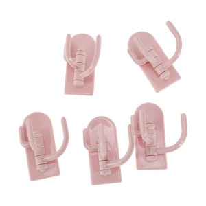 Unique Bargains Utility 3-Hook Adhesive 3.15"x1.38" 5 Pcs - 1 of 4