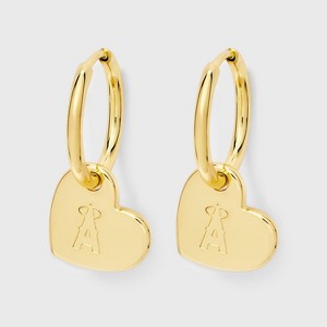 Bijoux Sport by Luv Aj MLB Gold Logo Heart Hoop Earrings - 1 of 3