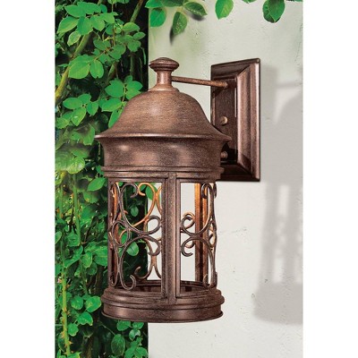 Sage Ridge 16" Vintage Rust Outdoor Wall Lantern Sconce