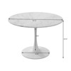 Round Dining Table with Printed Wood Grain Table Top,Metal Base Pedestal Kitchen Table for 4-6 Person for Kitchen Small Space-Maison Boucle - 4 of 4