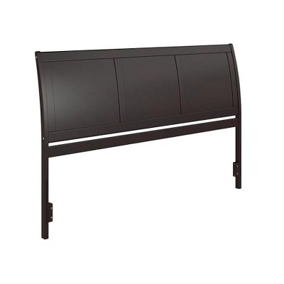 AFI Furnishings Nantucket Twin Solid Wood Panel Headboard with Attachable Charger, Walnut