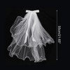 Unique Bargains Comb Wedding Veil White 1 Pc - 2 of 4
