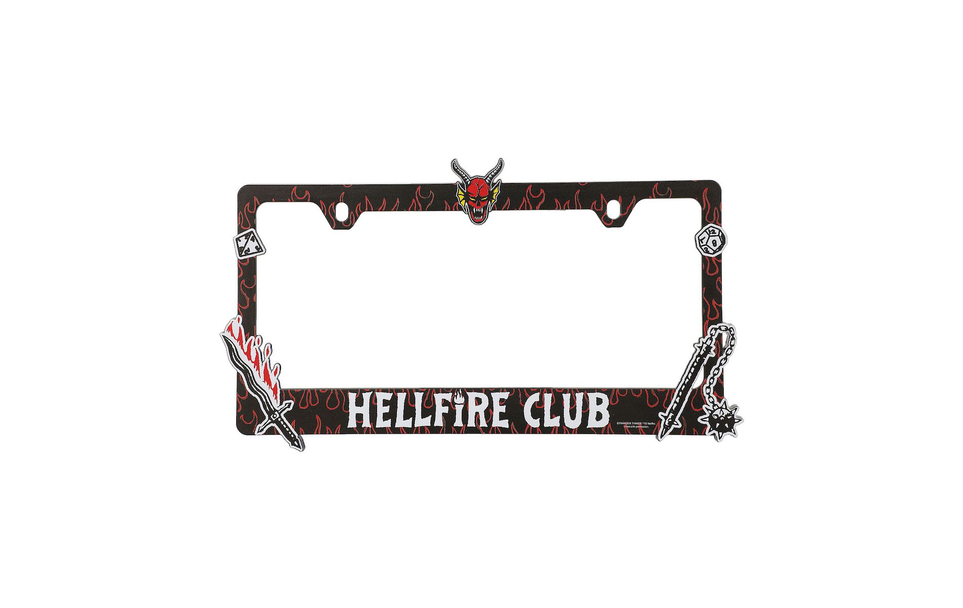 Stranger Things Hellfire Club Plastic License Plate Frame