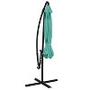 Sunnydaze Outdoor Steel Cantilever Offset Patio Umbrella with Air Vent, Crank, and Base - 9.25' - 2 of 4