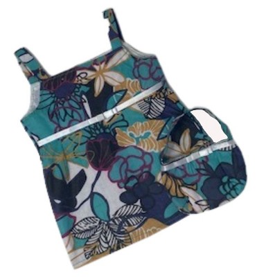 Doll Clothes Superstore Earth Tone Print Sundress With Purse Fits 15-16 Inch Baby And Cabbage Patch Kids