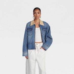 KBB by KAHLANA Women's 'The Carpenter Denim Jacket' - Medium Wash