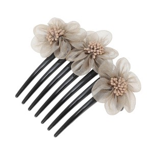 Unique Bargains Women's Durable Floral Side Comb 1 Pc - 1 of 4