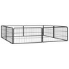 VidaXL 8-Panel Dog Playpen Black 39.4 in.x19.7 in. Powder-coated Steel - 3 of 4