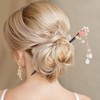 Unique Bargains Three-petal Flower Hair Chopstick 1 Pc - 2 of 4