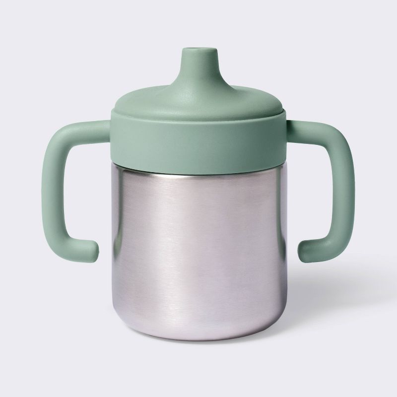 8oz Stainless Steel Sippy Cup - Green - Cloud Island&#8482;, 4 of 6