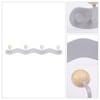REGALWOVEN Entryway Bathroom Bedroom Metal Wood Wall Mount Coat Hat Hook Rack - 3 of 4