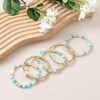 BRINJOY Bohemian Beaded Bracelet Set - Stackable Stretch Energy Bracelets with Chakra Crystals and Rose Charm - 2 of 4