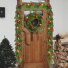 MOEPISY 6.2FT Pre Lit Christmas Cedar Garland with Lights Artificial Pine Garland Christmas Decorations with Ball Ornaments - 3 of 4