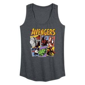 Women's - Marvel - Avengers Grid Retro Graphic Racerback Tank - 1 of 4