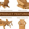 CAVINAS Oversized Pre-Assembled Hemlock Wood Outdoor Folding Adirondack Chair, Portable Chairs for Adults, Patio Chair for Garden Backyard Porch - 4 of 4