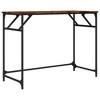 vidaXL Desk Smoked Oak 39.4 in.x17.7 in.x29.9 in. Engineered Wood and Powder-coated Steel - 2 of 4