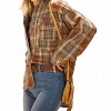 Women's Plaid Button Down Overshirt - umgee - 4 of 4