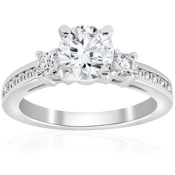 Pompeii3 1 ct Diamond Engagement Ring 3-Stone 14K White Gold