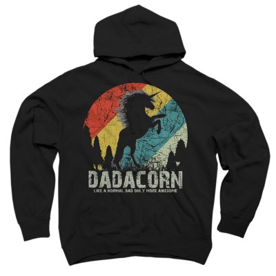 Adult Design By Humans Dadacorn Like A Normal Dad, More Awesome By shirtpublic Pullover Hoodie
