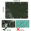 Onarway Waterproof Poly Tarps 2 Pack 10x10 FT, 6Mil Thick Green Tarpaulin with Grommets, Tarp Cover for Camping, Roof, Boat & Pool - 2 of 4