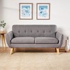 NicBex 67.25 Inch Mid-Century Loveseat Sofa with Wood Legs for Living Room,Small Space,Office,Apartment - 2 of 4