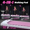 Redliro Walking Pad Treadmill with Incline, 2.5HP Under Desk Treadmill, Portable Walking Pad for Home Office, 265 lb Capacity, Pink - 2 of 4
