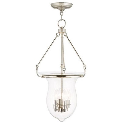 Livex Lighting Canterbury 4 - Light Pendant in  Polished Nickel