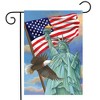 Briarwood Lane Symbols of Freedom Patriotic Garden Flag Statue of Liberty Eagle 18" x 12.5" - 2 of 3