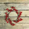 Northlight 9" Shiny Berries Artificial Christmas Candle Holder Ring - Red/Brown - 4 of 4