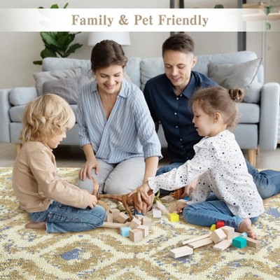 Shag Area Rugs for Living Room Bedroom, Abstract Plush Thick Premium Rug Shaggy Soft Plush Carpet for Kids Home Dorm