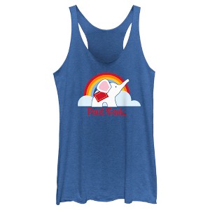 Women's Paul Frank Ellie Rainbow Racerback Tank Top - 1 of 4