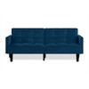 GDFStudio Carmen Mid-Century Modern 75.5'' 3-Seater Convertible Foldable Velvet Upholstered Tufted Sofa Bed - 4 of 4